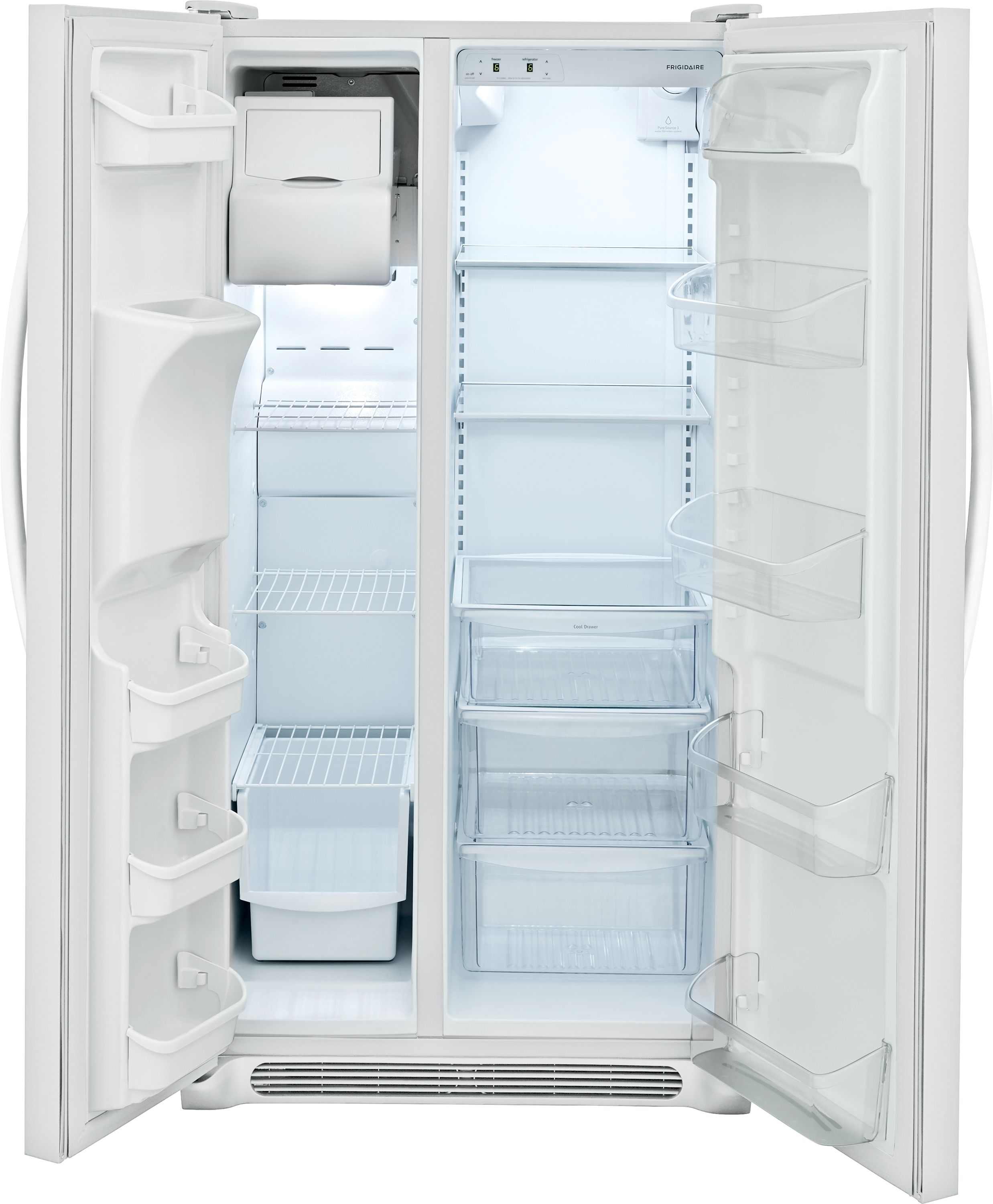 Frigidaire® 25.5 Cu. Ft. Pearl White Standard Depth Side by Side