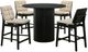Coaster® Hamlyn 5-Piece Black/Cream Round Counter Dining Set-0