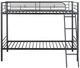 Furniture of America® Hector Black Twin Metal Youth Bunkbed-2