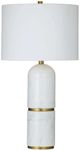 Bassett Mirror Wake Brass/White Table Lamp-0