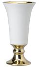 A & B Home Elliette Pedestal Gold/White Vase-0