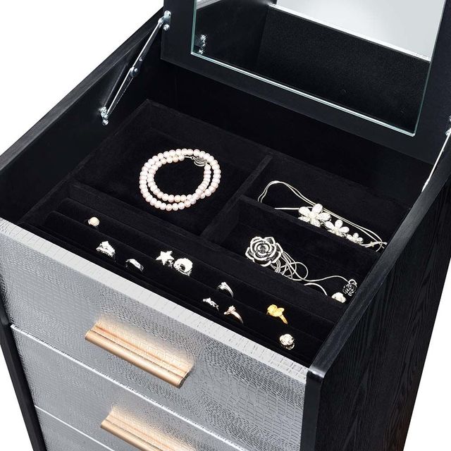 ACME Furniture Myles Black/Silver Jewelry Armoire-3