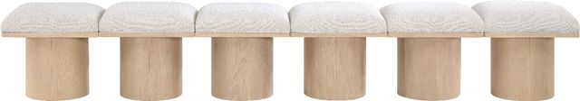 Meridian Furniture Pavilion 6-Piece Cream/Natural 108" Modular Bench Set-2