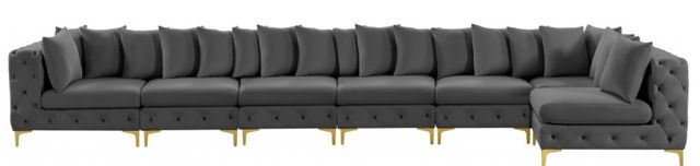 Meridian Furniture Tremblay 7-Piece Grey Modular Sectional Set-1
