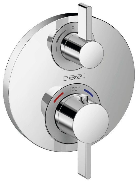 Hansgrohe Ecostat S Chrome Thermostatic Trim with Volume Control-0