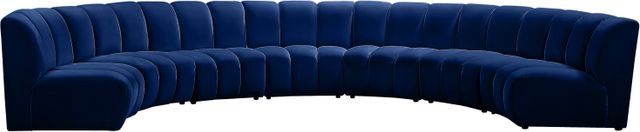 Meridian Furniture Infinity 7-Piece Navy Velvet Modular Sectional-0