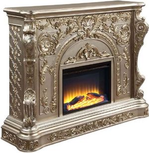 ACME Furniture Danae Antique Silver Fireplace
