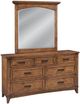 American Woodcrafters Oakdale 4-Piece Honey Oak Queen Panel Bedroom Set-3