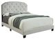Bernards Olivia Gray Upholstered Queen Panel Bed in a Box-0