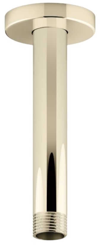KOHLER® Statement® Vibrant French Gold 6" Ceiling-Mount Single-Function Rainhead Arm and Flange-0