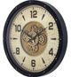 YHD Black/Gold Venetian Round Gear Clock-2