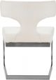 Meridian Furniture Alexandra White/Chrome Faux Leather Dining Chair-4