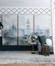 A & B Home 3-Piece Gold/Gray Foggy City Print Wall Art Set-3
