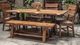 International Furniture Direct Parota 7-Piece Brown Dining Table Set-0