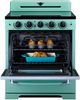 Unique® Appliances Classic Retro 30" Ocean Mist Turquoise Slide In Induction Range-4