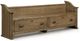 Vaughan-Bassett Laurel Honey Queen Elder Poster Bed with Storage Bench-2