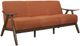 Mazin Furniture Damala Orange/Walnut Sofa-1