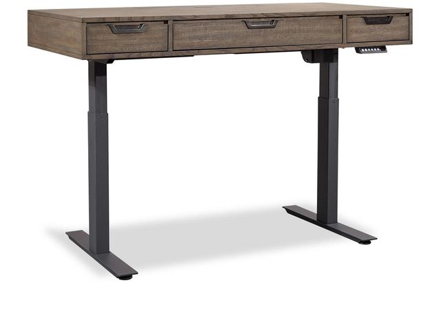 Aspenhome® Harper Point Grey 60" Adjustable Lift Desk Top-2