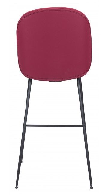 Zuo® Modern Miles Red Bar Chair-1