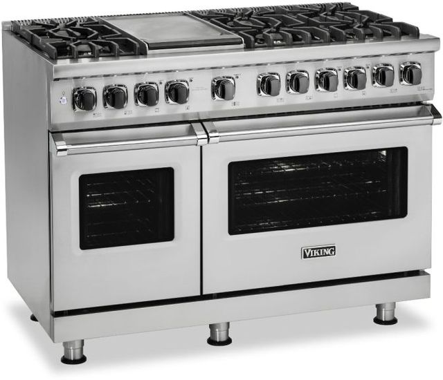 Viking® 5 Series 48" Stainless Steel Pro Style Dual Fuel Range-1