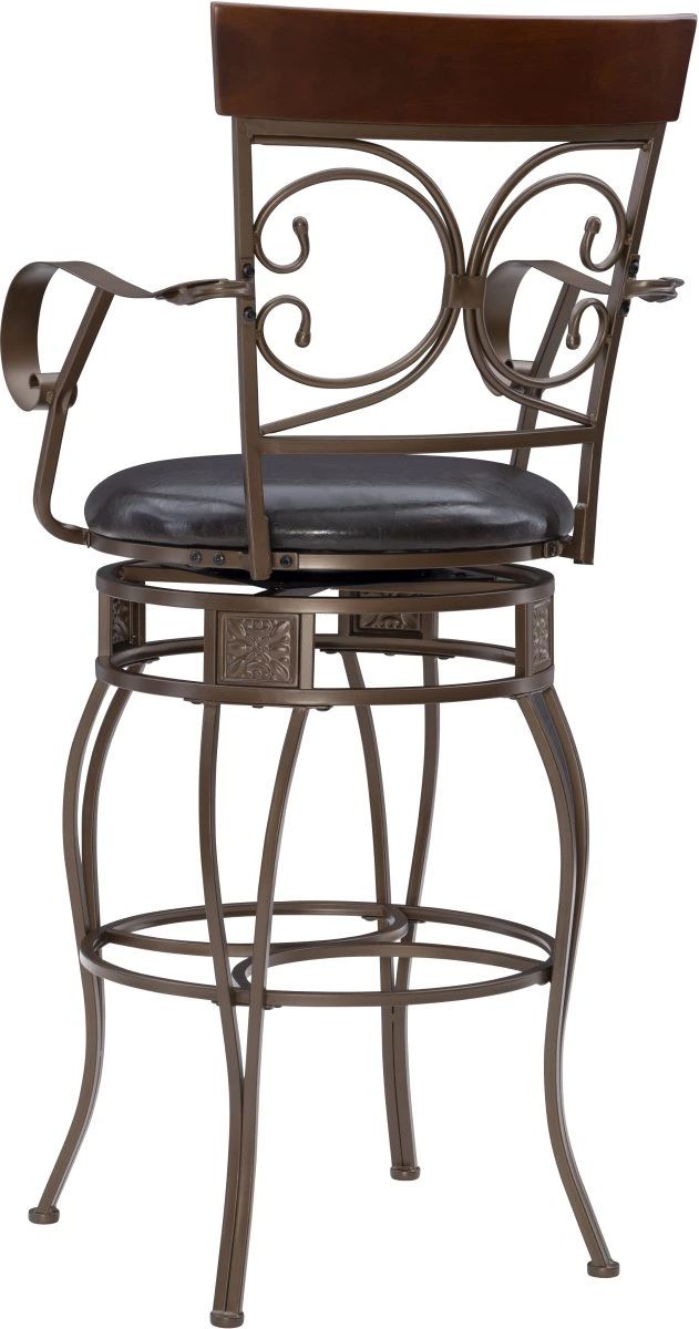 Powell® Bria Dark Bronze Big and Tall Bar Stool-3