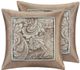 Olliix by Madison Park Aubrey Blue 20x20" Jacquard Square Pillow Pair-0