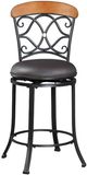 Homelegance® Benson Black/Dark Coffee Counter Swivel Chair-2