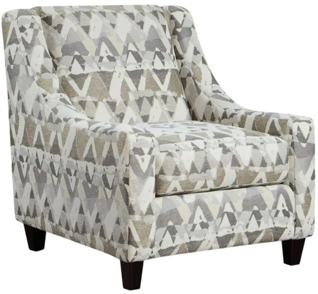 Fusion Furniture Alton Silver Mountain View Cement Gray/White Accent Chair-0