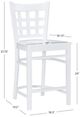 Linon Luna 2-Piece White Counter Stool-2