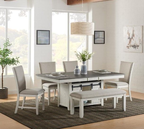 Urban Styles Furniture Omaha 7-Piece Almond/Gray Dining Set-3