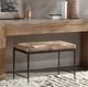 Classic Home Achen Bronze/Canyon Sand Hide 28" Bench-1