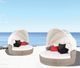 CabanaCoast® Customizable Louvre Wicker Outdoor Daybed-5