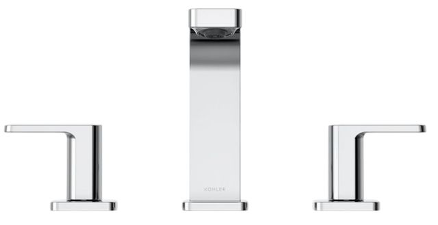 KOHLER® Parallel® Polished Chrome 1.2 GPM Widespread Bathroom Sink Faucet-4