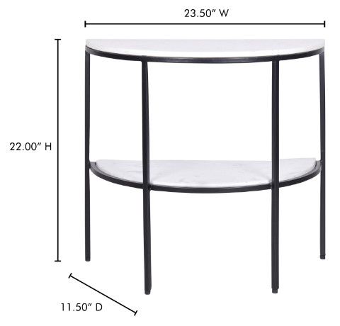 Moe's Home Collection Lazlo White Side Table -3