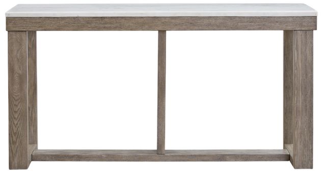 Signature Design by Ashley® Loyaska Ivory Sofa Table with Brown Base -1