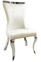 Furniture of America® Basilicata 2-Piece Silver/White Dining Chair Set-0
