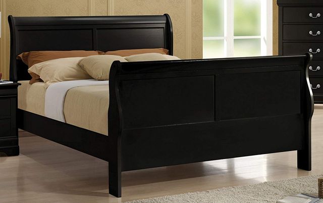 Coaster® Louis Philippe Black Queen Sleigh Bed-1