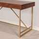 Furniture of America® Halstein Light Walnut/Gold Writing Desk-2