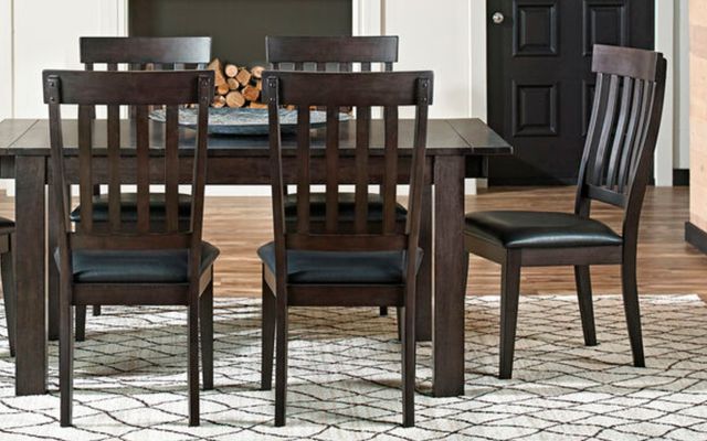 A-America® Mariposa Brown/Warm Gray Slat Back Side Chair-1