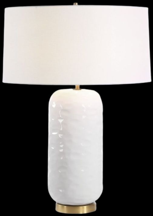 Uttermost® Iona White Table Lamp-4
