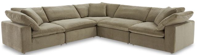 Moe's Home Collection Terra Condo Classic 5-Piece Desert Sage L-Shaped Modular Sectional-0