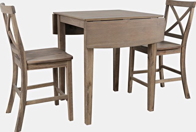 Jofran Inc. Eastern Tides 3-Piece Bisque Counter Height Dining Set-1