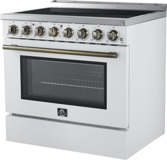 FORNO® Paolo Alta Qualita 36" White Pro Style Electric Range-1
