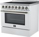FORNO® Paolo Alta Qualita 36" White Pro Style Electric Range-1