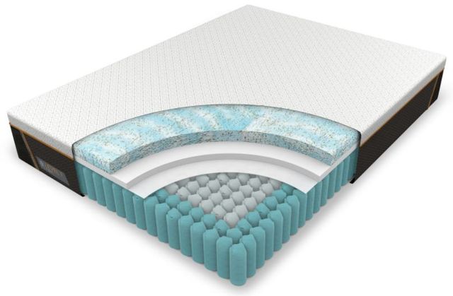 Glideaway® Hybrid Dark Gray and Off-White 12" Semi-Firm King Mattress-2