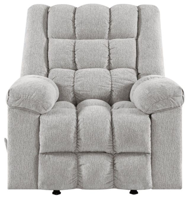 Homelegance® Baldwin Light Gray Rocker Manual Recliner-2