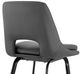 Armen Living Carise Gray/Matte Black 26" Swivel Counter Stool-3
