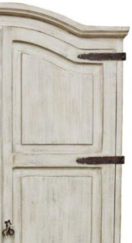 Million Dollar Rustic Frosted White Full Door Accent Cabinet-1
