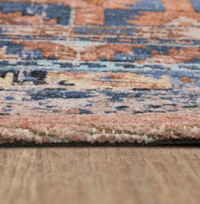 Karastan® Zula Haykota Terracotta/Rust Blue 5'x8' Area Rug-2