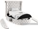 Meridian Furniture Luxus Cream Twin Upholstered Sleigh Storage Bed-4